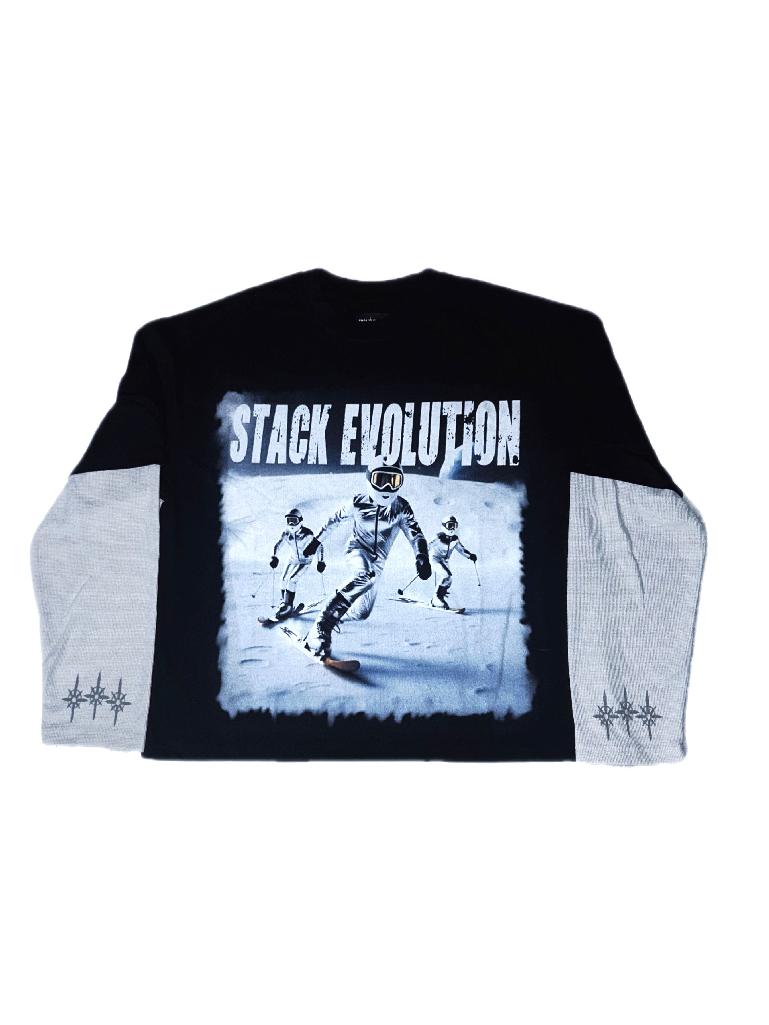 Moon Skiing Double-layer tee