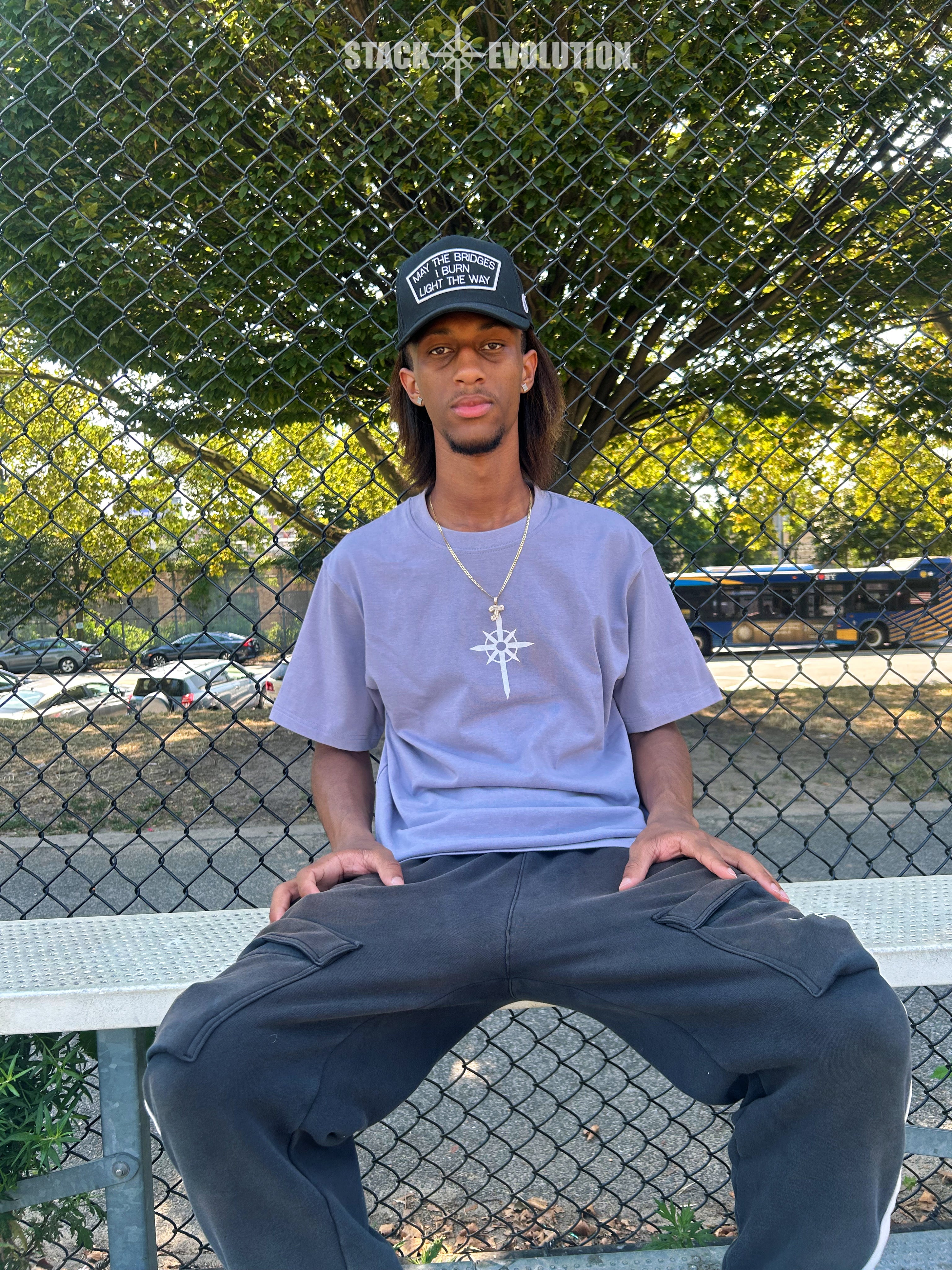 Front logo tee (Dusty lavender)