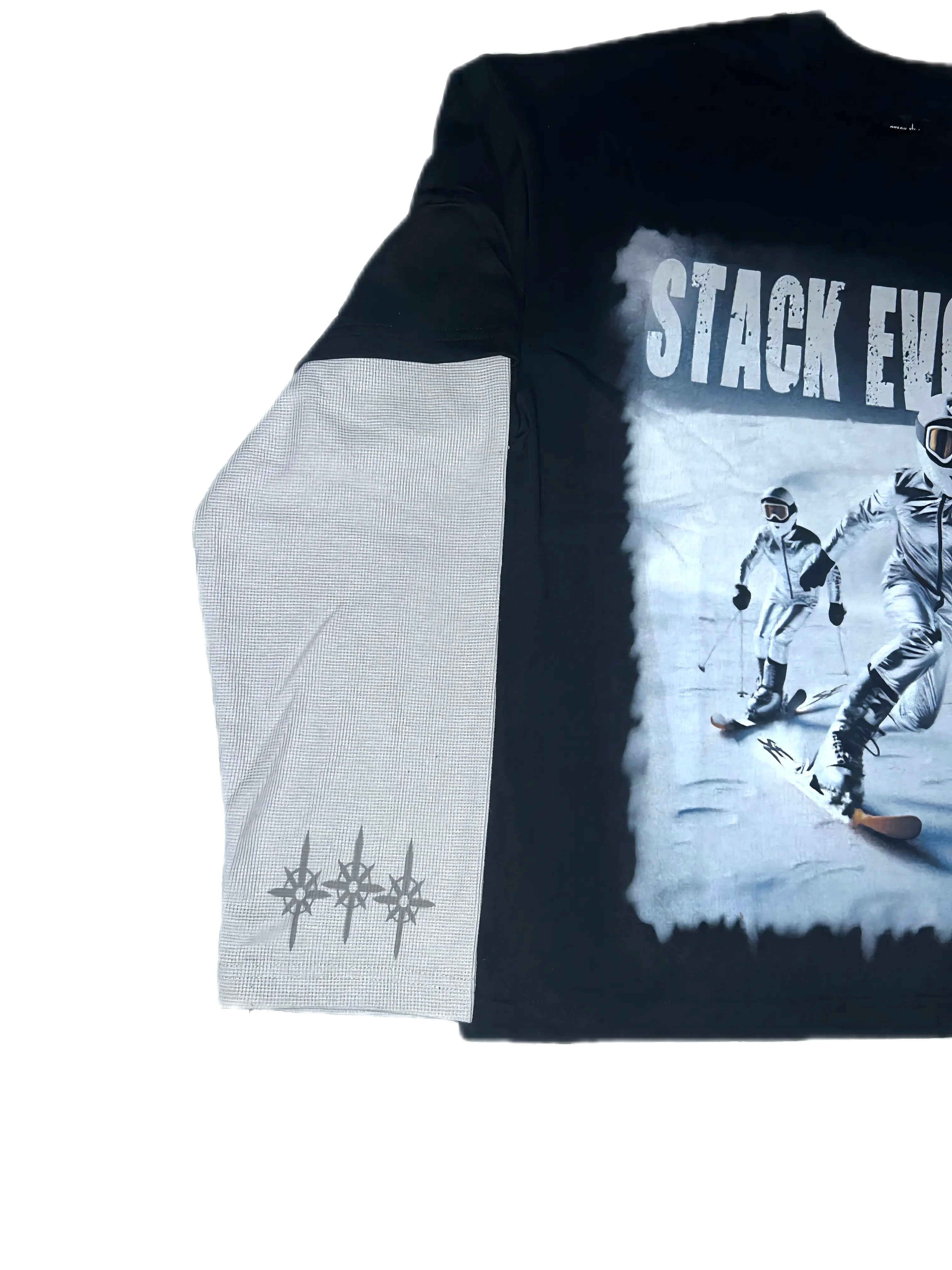 Moon Skiing Double-layer tee