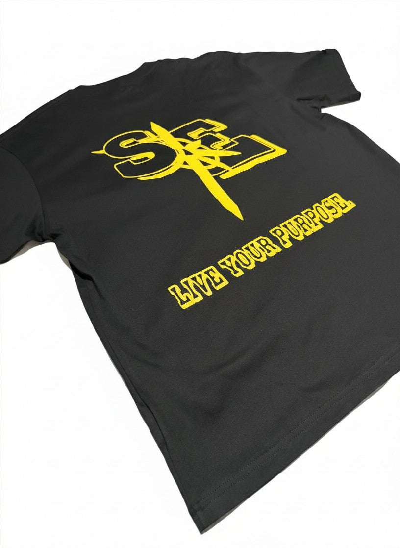 Back SE Logo tee (Black/Yellow)