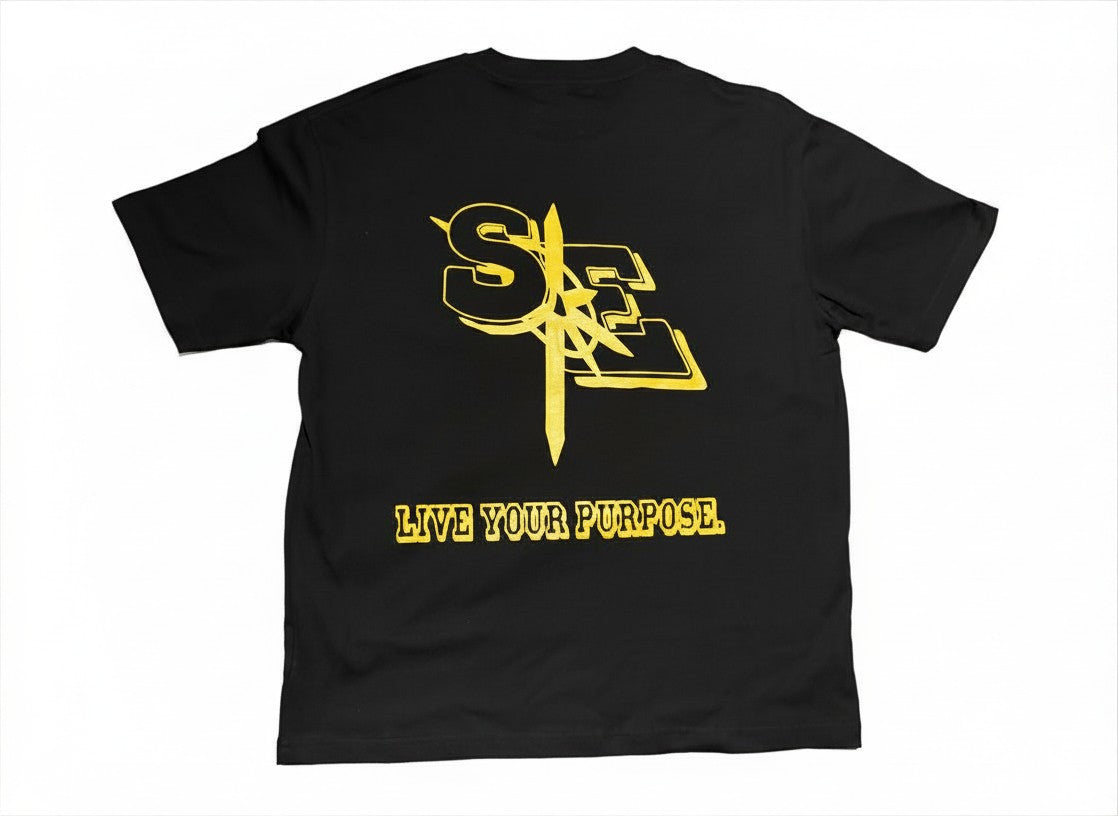 Back SE Logo tee (Black/Yellow)