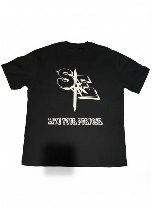 Back SE Logo tee (Black/White)