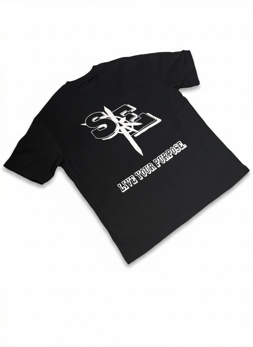 Back SE Logo tee (Black/White)